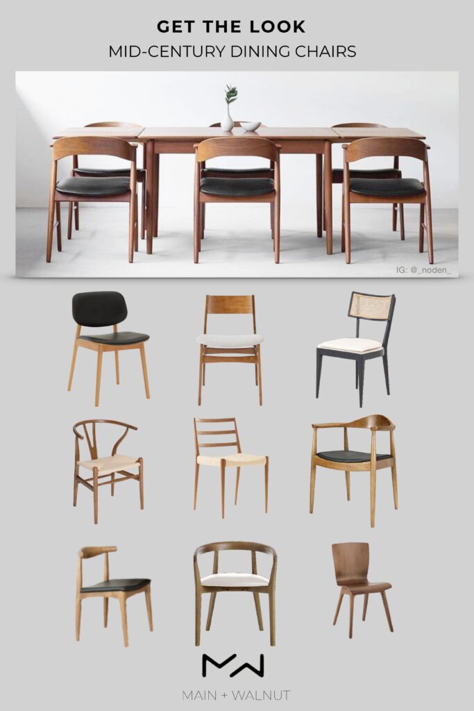 Mid-Centry Dining Chairs - Main and Walnut