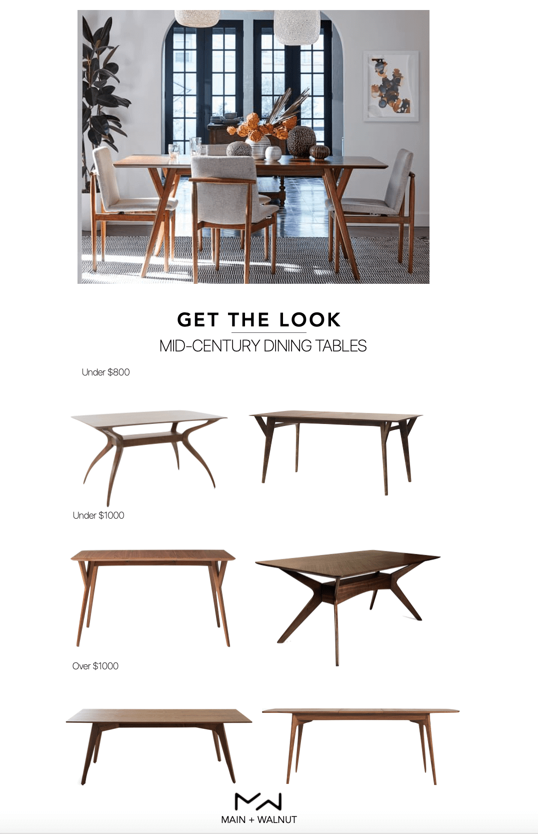 Mid-Century Dining Tables - mainandwalnut.com